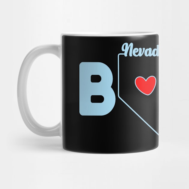 Nevada Born with State Outline of Nevada in the word Born by tropicalteesshop